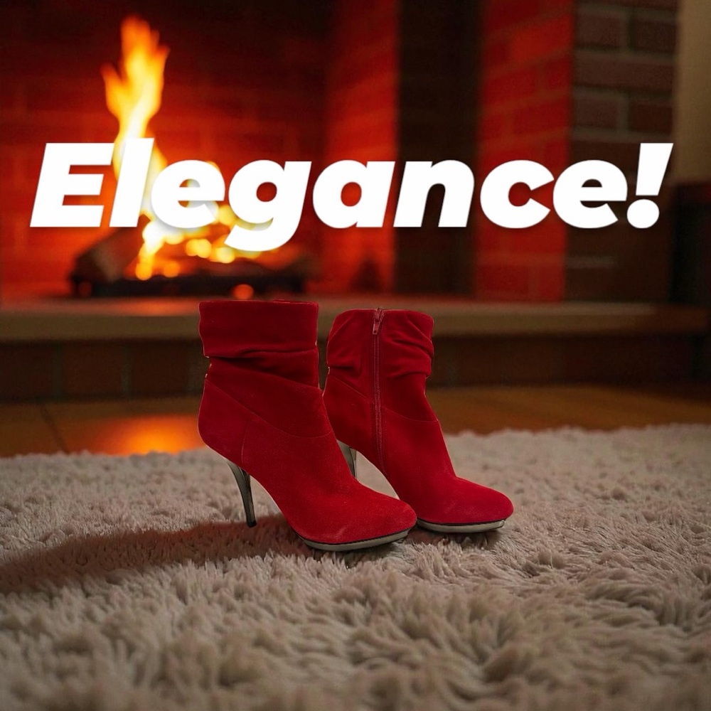 INC International Concepts Red Heeled Boots
